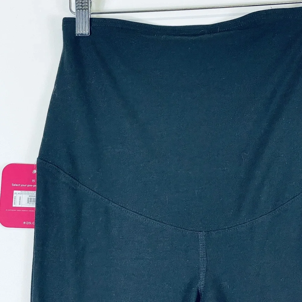 NEW Isabel Maternity Leggings‎ Pants Womens Small Solid Black Cropped Capri